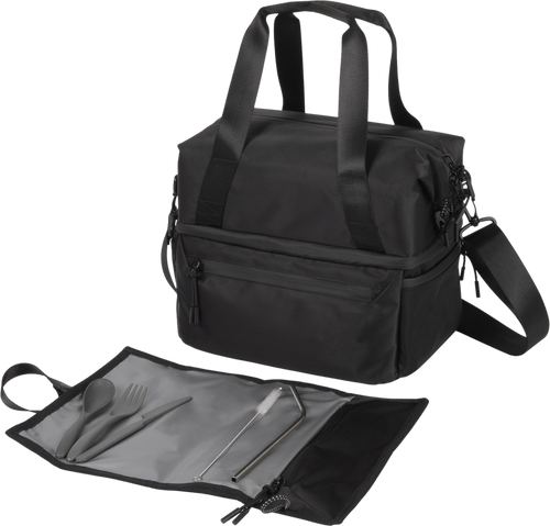 Recycled Lunch Bag Cooler with Utensils